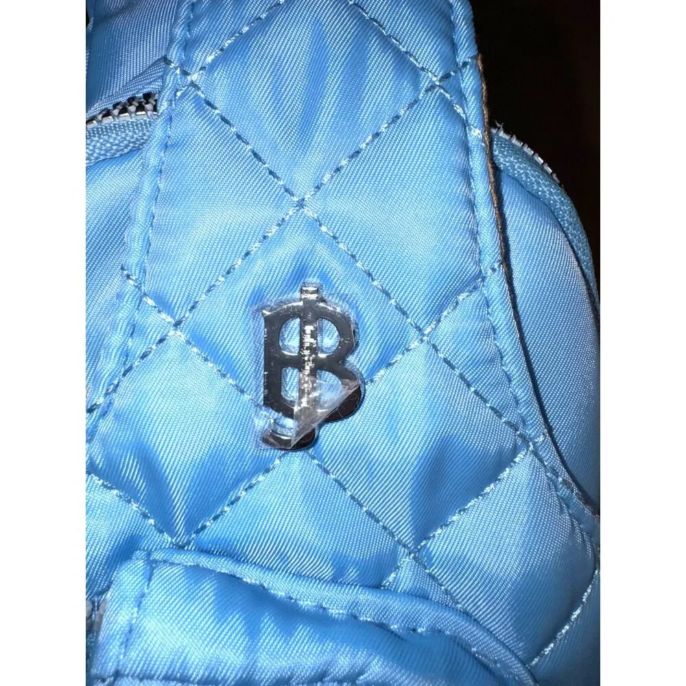 Light Blue Julia Buxton Crossbody fabric bag, new